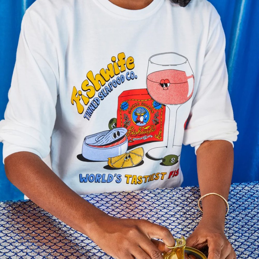 Fishwife Long Sleeve T-Shirt - Medium (comfort colors)